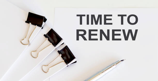 Time to Renew written on a white page