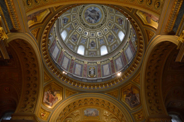 istock ceiling of church in Budapest 1266925555