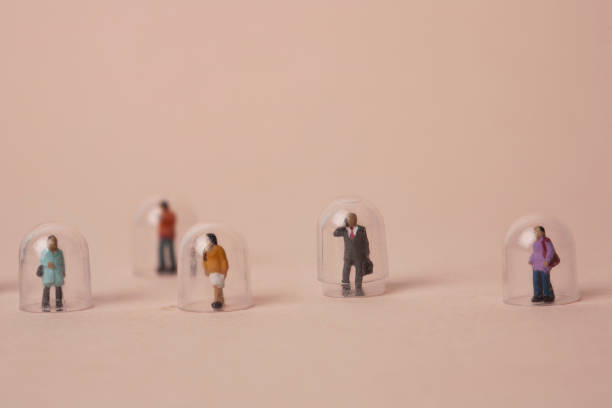 istock no contact concept: miniature people in the shield 1266929634