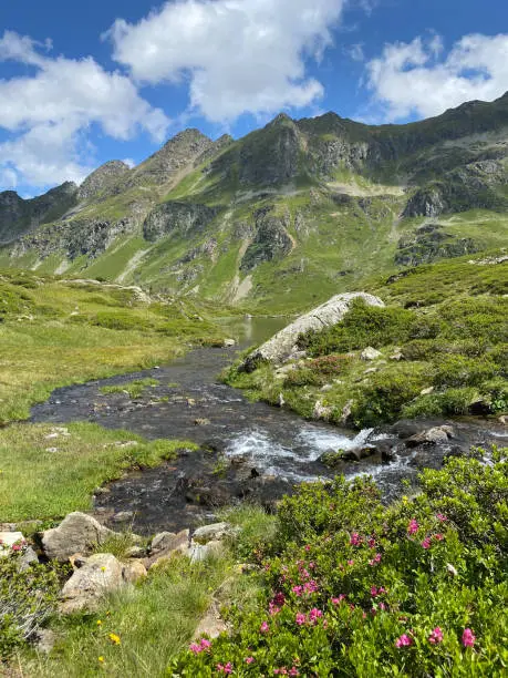 Lake Giglachsee in the Styrian Tauern - Austria. The place without  tourists after the coronavirus pandemic.