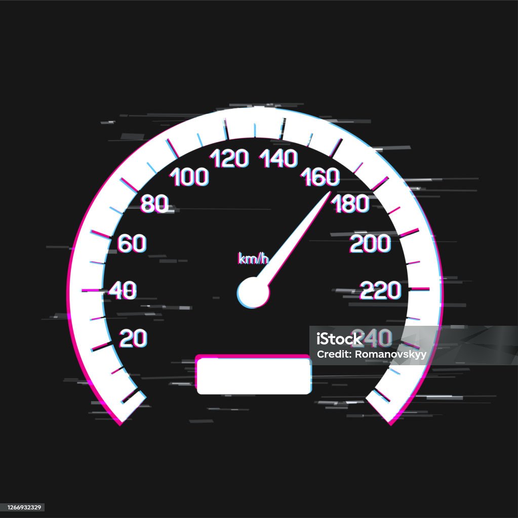 Car Speed Interface Glitch Design Stock Illustration - Download Image ...