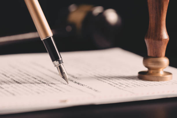 istock Law, notary, attorney background theme 1266934066