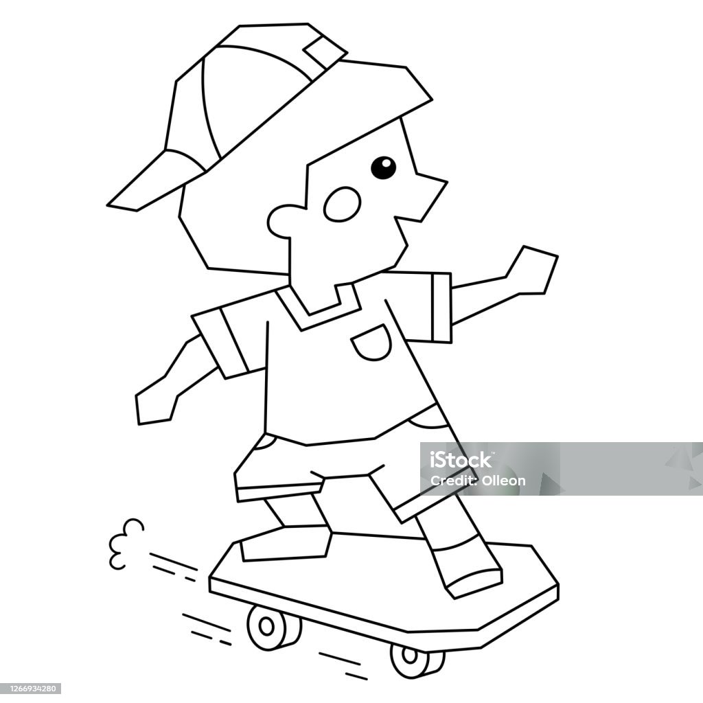 Ilustración de Color De La Página Para Colorear Esquema De Dibujos Animados Boy En El Monopatín Libro Para Colorear Para Niños y más Vectores Libres de Derechos de Actividad - iStock Ilustración de Color De La Página Para Colorear Esquema De Dibujos Animados Boy En El Monopatín Libro Para Colorear Para Niños y más Vectores Libres de Derechos de Actividad - iStock
