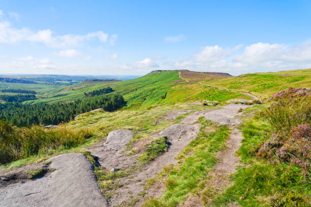 istock Long winding footpath to the top of Higger Tor 1266939123