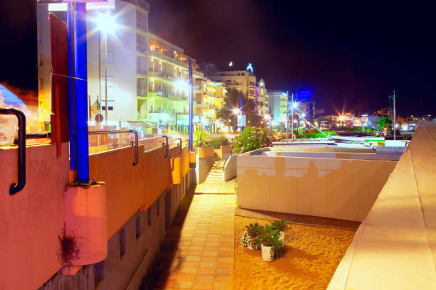 istock Cattolica Italian Town in the Nighttime 1266939182