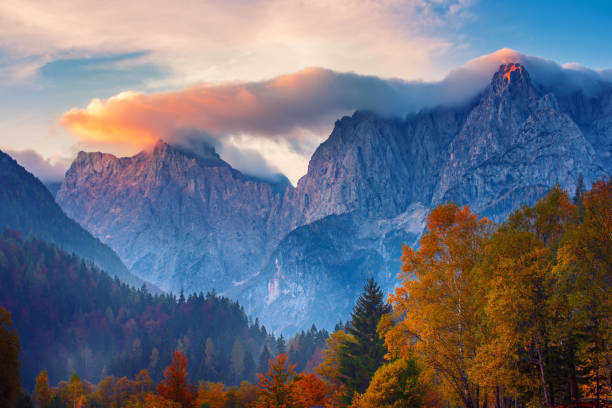 istock Triglav mountain peak at sunrise 1266939414