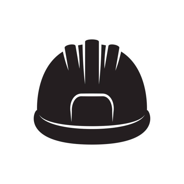 ilustrações, clipart, desenhos animados e ícones de capacete ou chapéu duro de construção, isolado em fundo branco - protective workwear hat violence construction