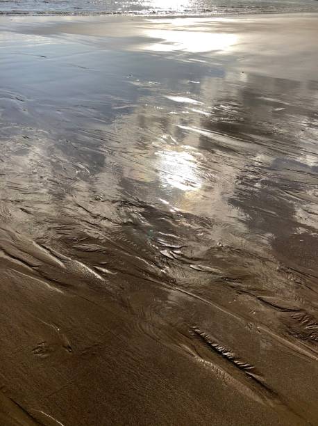 istock Beach with sun and sheeting water 1266947730