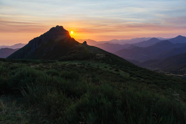 a sunrise in the austrian alps