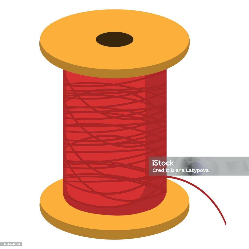 Red Thread Line Vector Red Thread On A White Background Vector Illustration Stock Illustration ...
