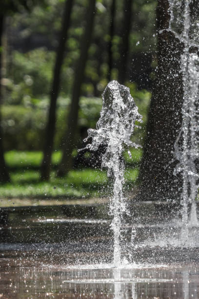 istock Splashing water in a dancing fountain 1266956274