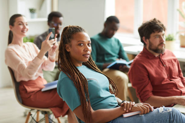 istock Modern African Woman at Seminar 1266963297