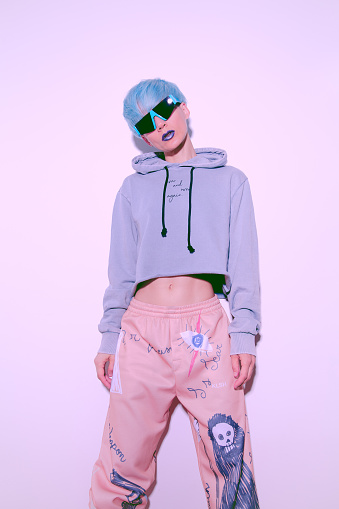 Tomboy Fashion Girl With Short Blue Colored Hair Trendy Haircut Concept Street Style Stock Photo - Download Image Now - iStock Tomboy Fashion Girl With Short Blue Colored Hair Trendy Haircut Concept Street Style Stock Photo - Download Image Now - iStock