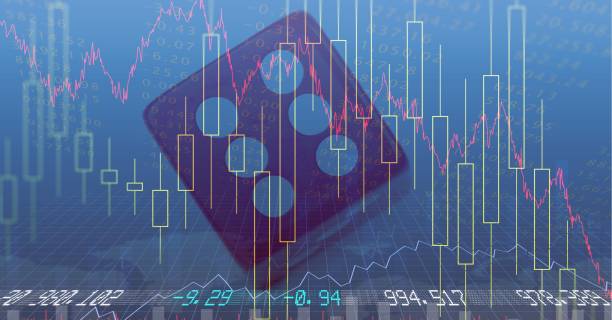 istock Digital illustration a red dice over graphs and statistics in a blue background 1266965577