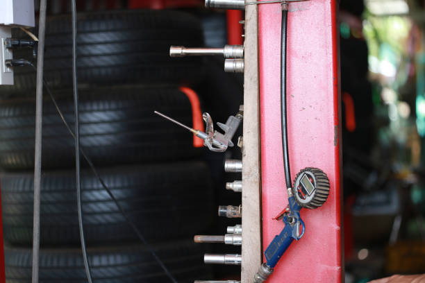 istock Tooling and equipment in car shop or garage 1266965657