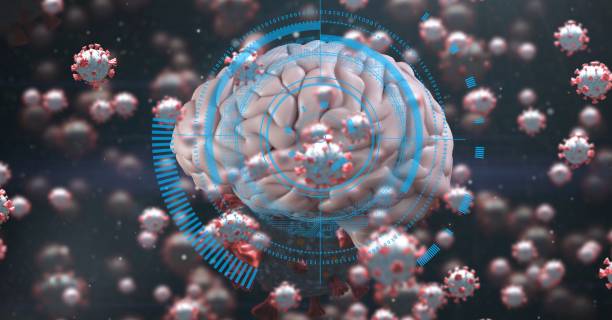 istock Scanning 3D human brain over coronavirus covid19 pandemic 1266966112