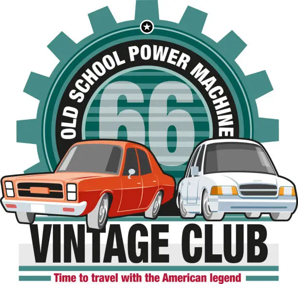 Vector illustration of Vintage club