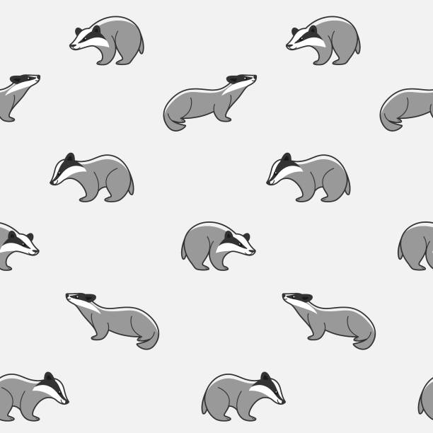 Badger Pattern 320+ Badger Fur Stock Illustrations, Royalty-Free Vector Graphics ...