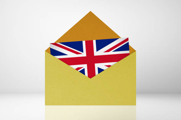 election in britain. british flag inside the envelope. - british flag freedom photography english flag imagens e fotografias de stock