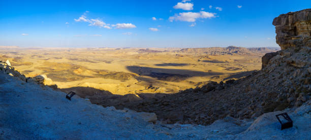 istock Panoramic view of cliffs and landscape in Makhtesh (crater) Ramon 1266976439