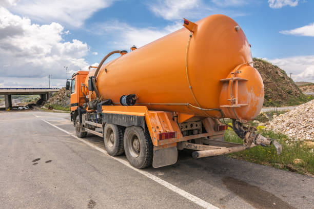 istock Truck with water tank intended for construction 1266978733