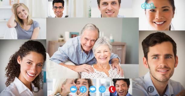 istock Self isolating multi-generation family during a video call during coronavirus covid19 epidemic 1266979176