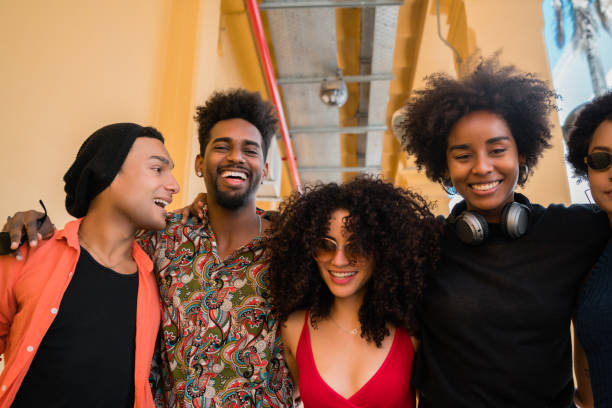 istock Afro friends having in the city. 1266980737