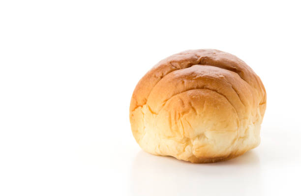 panino - bread bun broken isolated foto e immagini stock