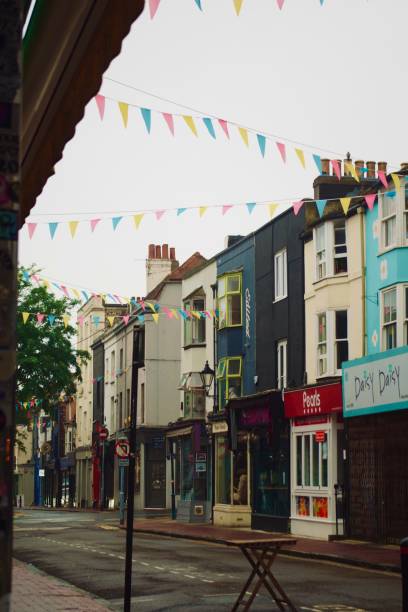 istock In Brightons North Laine on a rainy summers day. 1266981279
