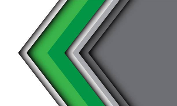 istock Abstract green white arrow direction with grey blank space design modern futuristic technology background vector illustration. 1266984448