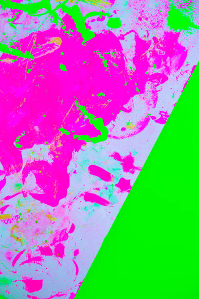 istock Abstract background spilled paint Minimal creative wallpaper. Acid vibes 1266986148