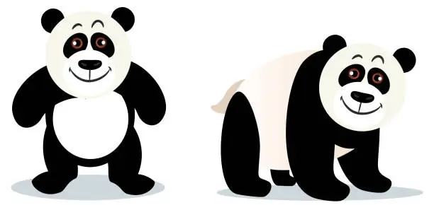 Vector illustration of Cute Panda