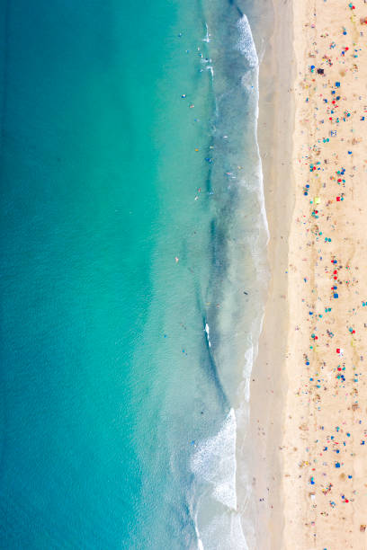 Aerial of Newport Beach The beach in Newport Beach, California southern california photos stock pictures, royalty-free photos & images