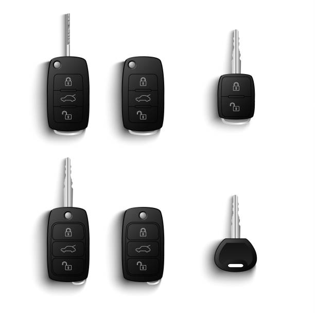 Collection remote car key open and close template Collection remote car key open and close template vector eps 10 h2o model stock illustrations