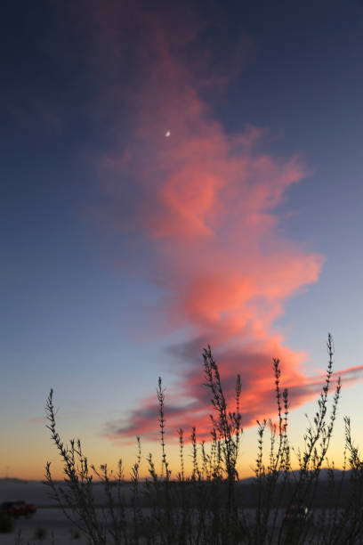 Dramatic sunset view in White Sands National Park, New Mexico, USA