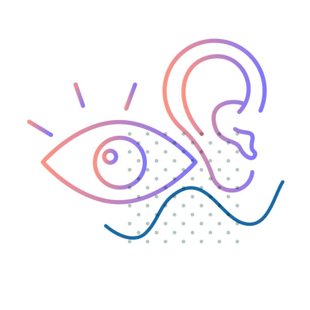 Vestibular Sensory System - Icon Vestibular Sensory System - Icon as EPS 10 File visual sense stock illustrations