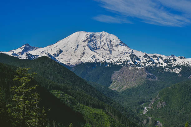 istock Mount Rainier With Blue Skies 1266996498