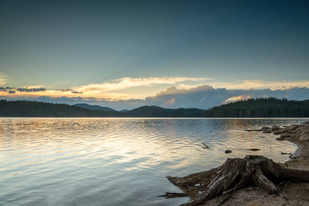 istock Sunset over dam Shiroka polyana 1267000038