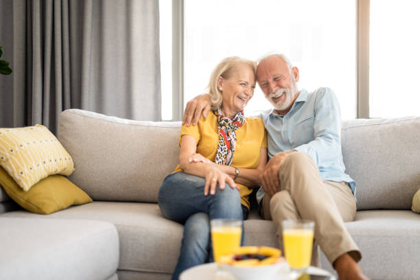 istock Happy senior couple spending quality time together at home. 1267000241