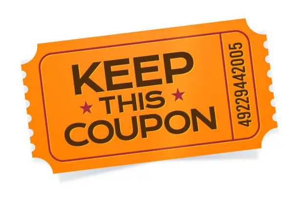 Vector illustration of Keep This Coupon Ticket