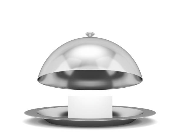 istock Shiny cloche plate with card inside 1267002392