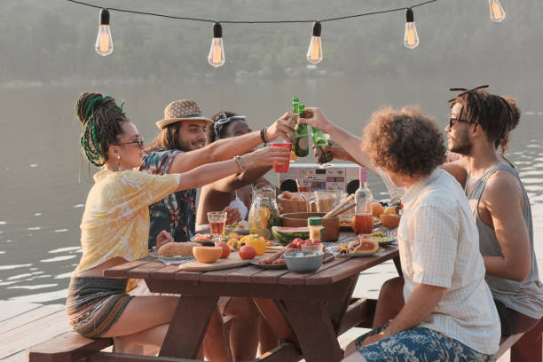 istock Friends drinking beer outdoors 1267002894