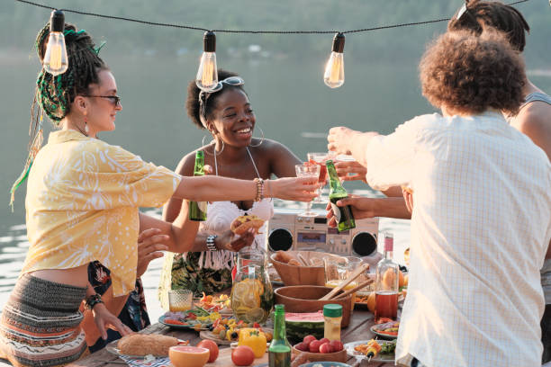 istock Young people celebrating outdoors 1267003674