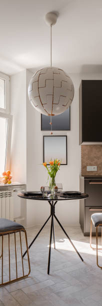 istock Vertical panorama of modern dining area 1267004328