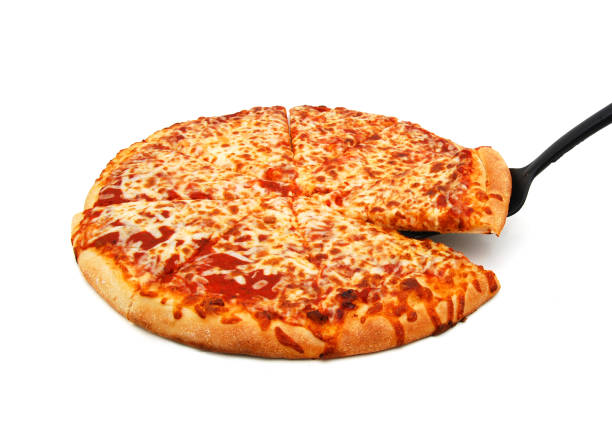 istock Pizza with cheese isolated on white background 1267005380