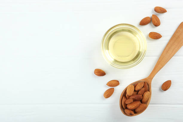 istock almond oil on the table close up 1267005744