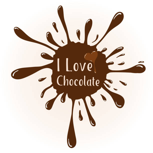 illustrations, cliparts, dessins animés et icônes de tache de chocolat avec le texte j’aime chocolat - candy heart candy i love you heart shape