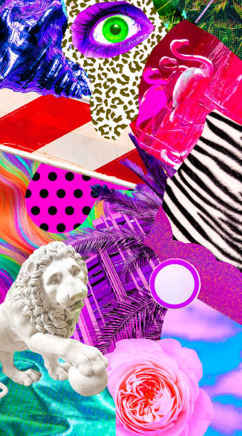 istock Fashion aesthetic moodboard collage. Mix textures and minimal objects 1267011117
