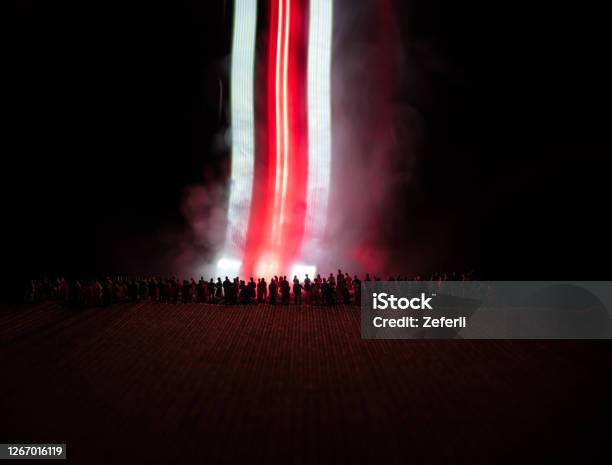 Belarus Presidential Elections Protest White And Red Colored Light As Symbol Of Belarus Flag Stock Photo - Download Image Now