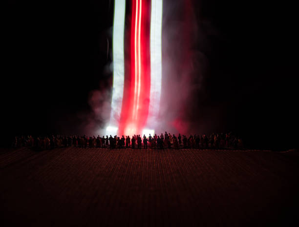 belarus presidential elections protest. white and red colored light as symbol of belarus flag. - golpe de estado imagens e fotografias de stock